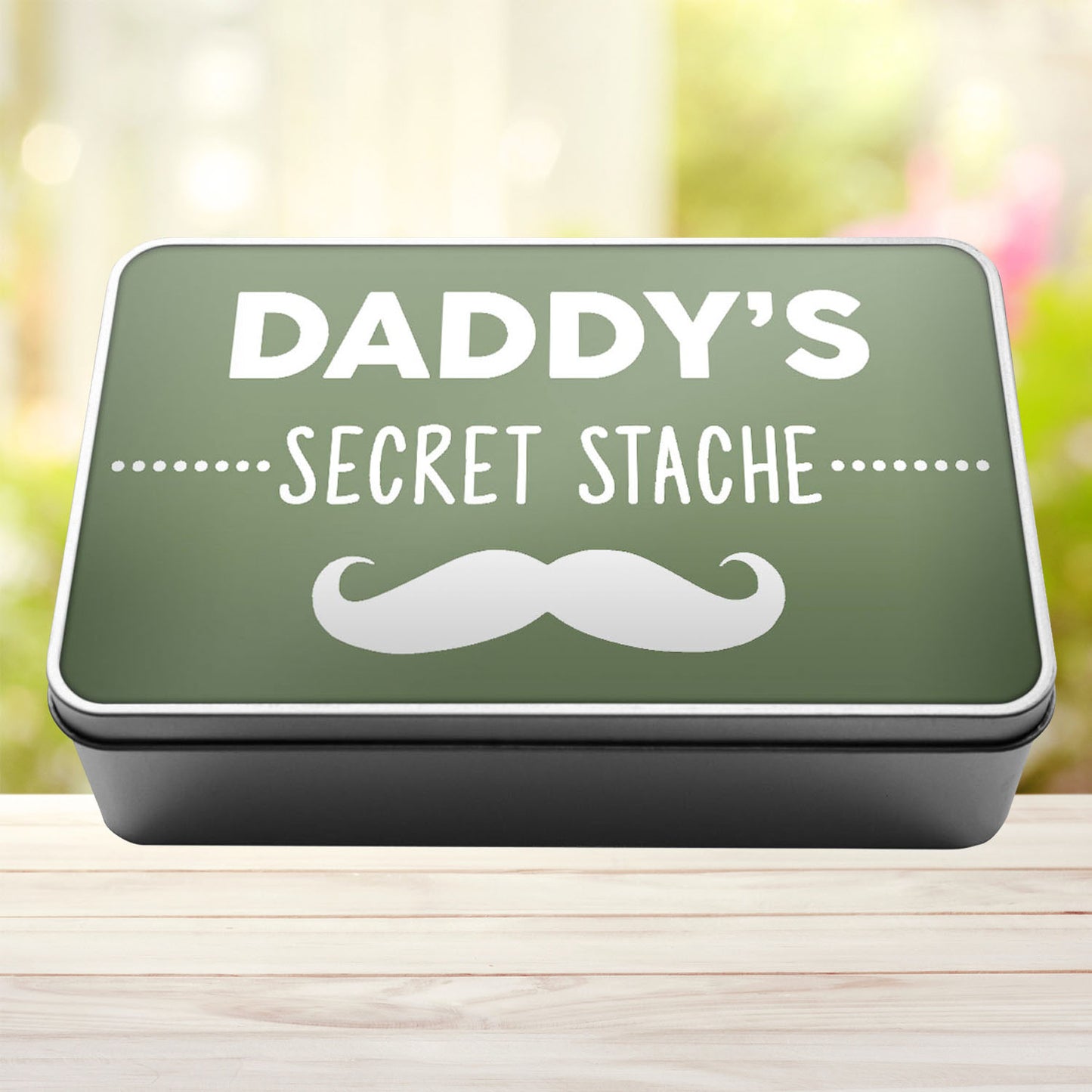 Daddy's Secret Stache Storage Tin- 10 Colours