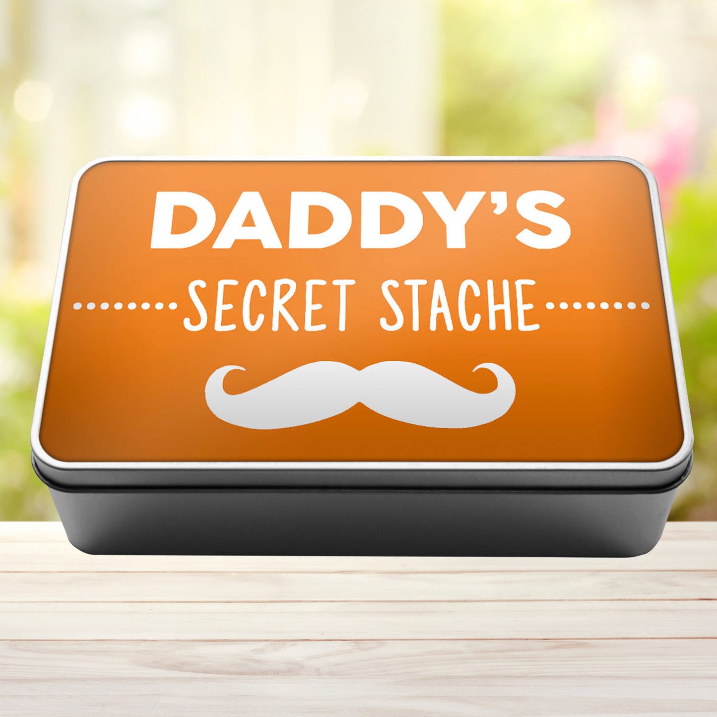 Daddy's Secret Stache Storage Tin- 10 Colours