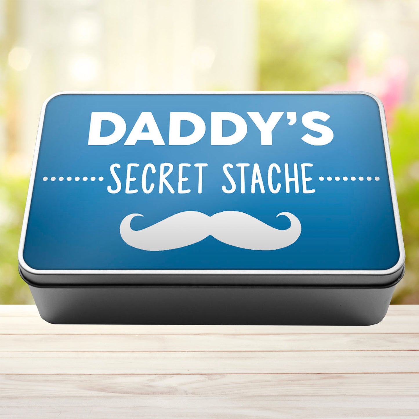 Daddy's Secret Stache Storage Tin- 10 Colours