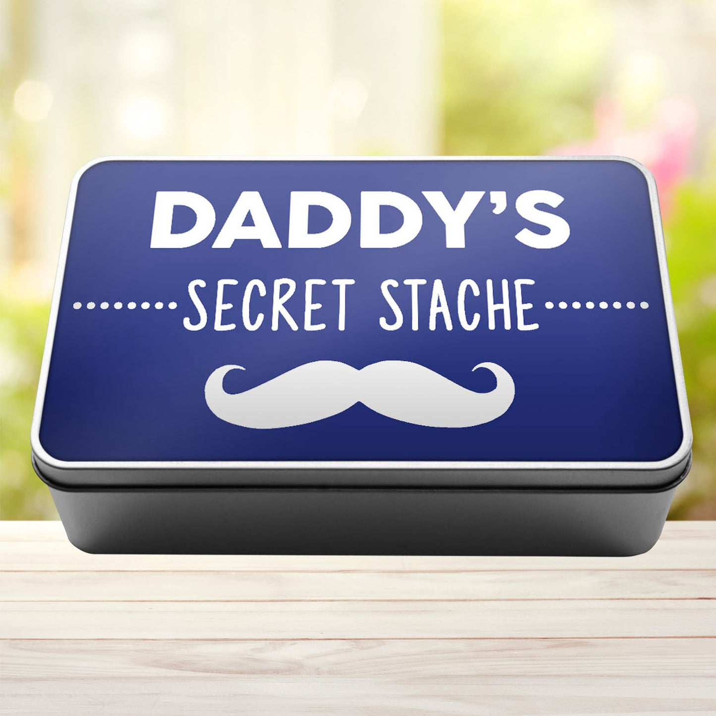 Daddy's Secret Stache Storage Tin- 10 Colours