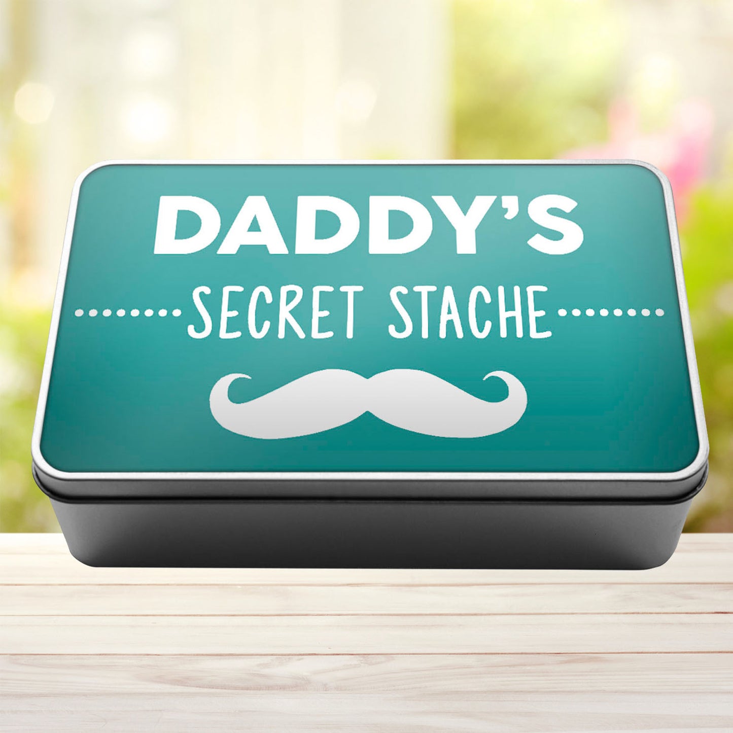 Daddy's Secret Stache Storage Tin- 10 Colours