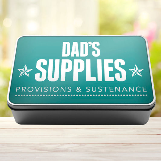 Dad's Supplies Provisions And Sustenance Storage Tin - 10 Colours