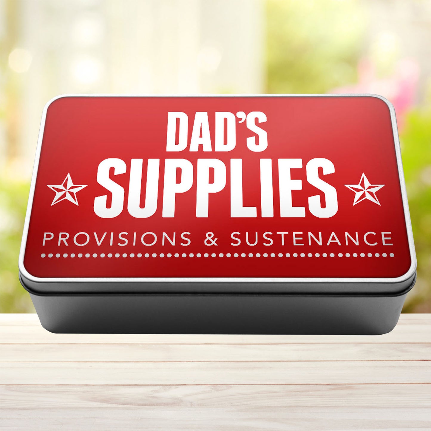 Dad's Supplies Provisions And Sustenance Storage Tin - 10 Colours