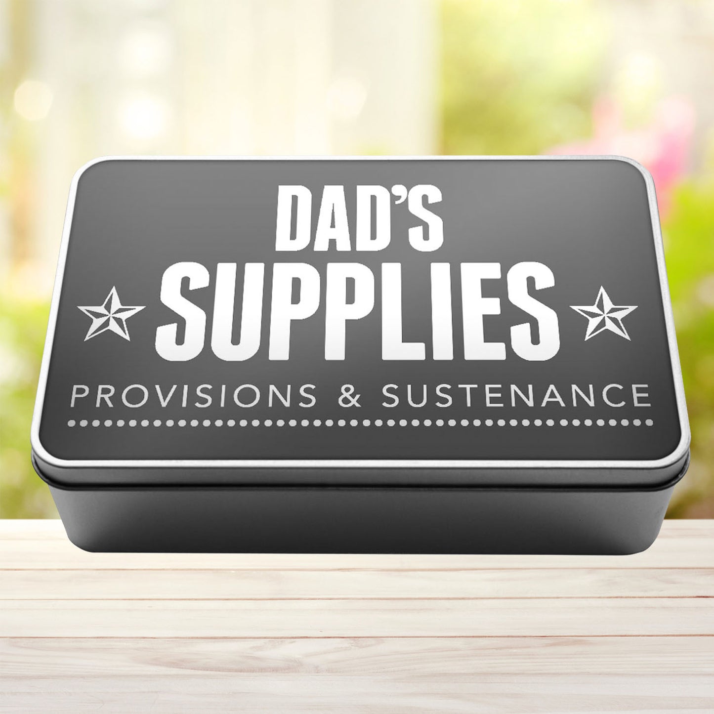 Dad's Supplies Provisions And Sustenance Storage Tin - 10 Colours