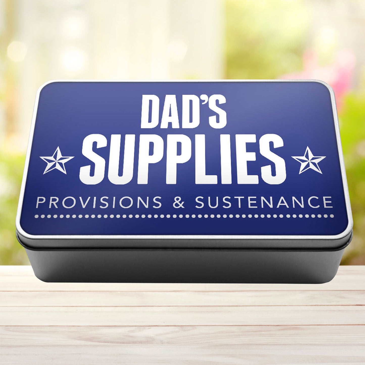 Dad's Supplies Provisions And Sustenance Storage Tin - 10 Colours