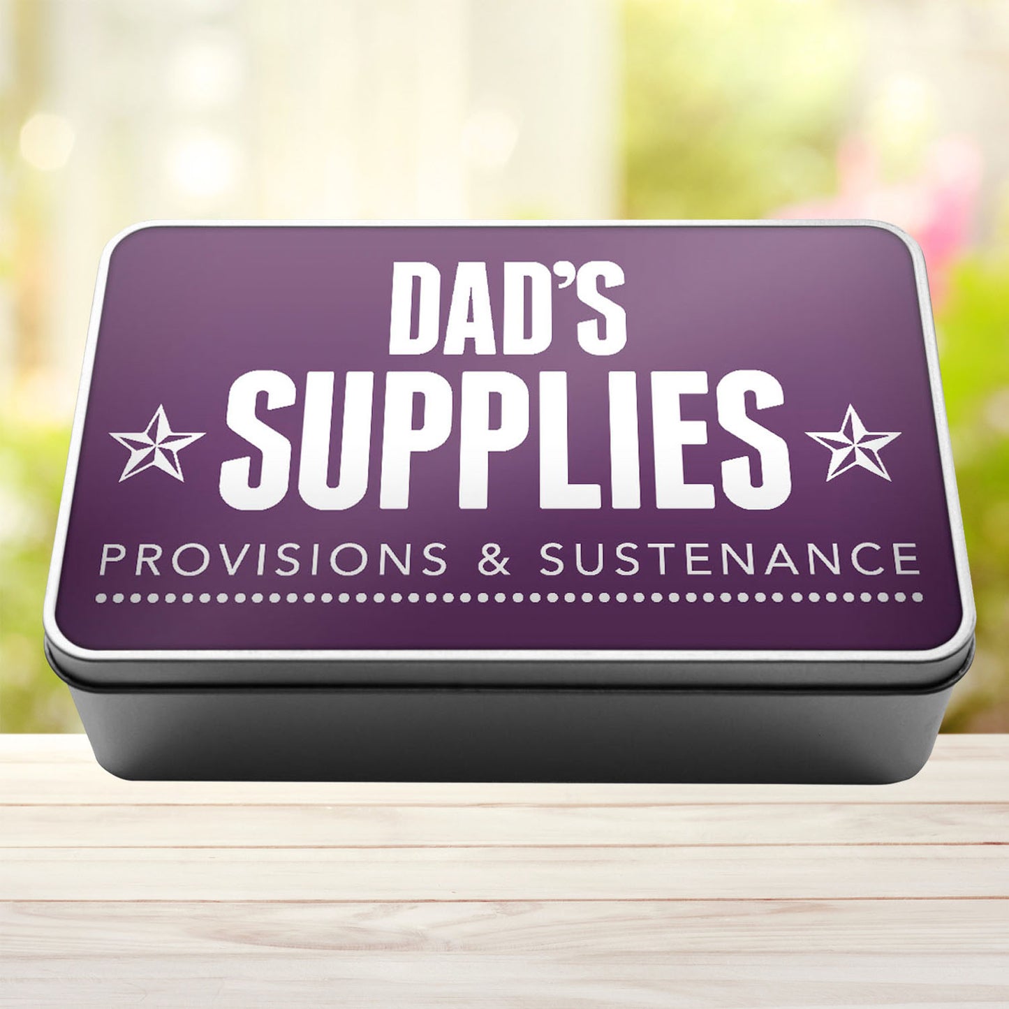 Dad's Supplies Provisions And Sustenance Storage Tin - 10 Colours