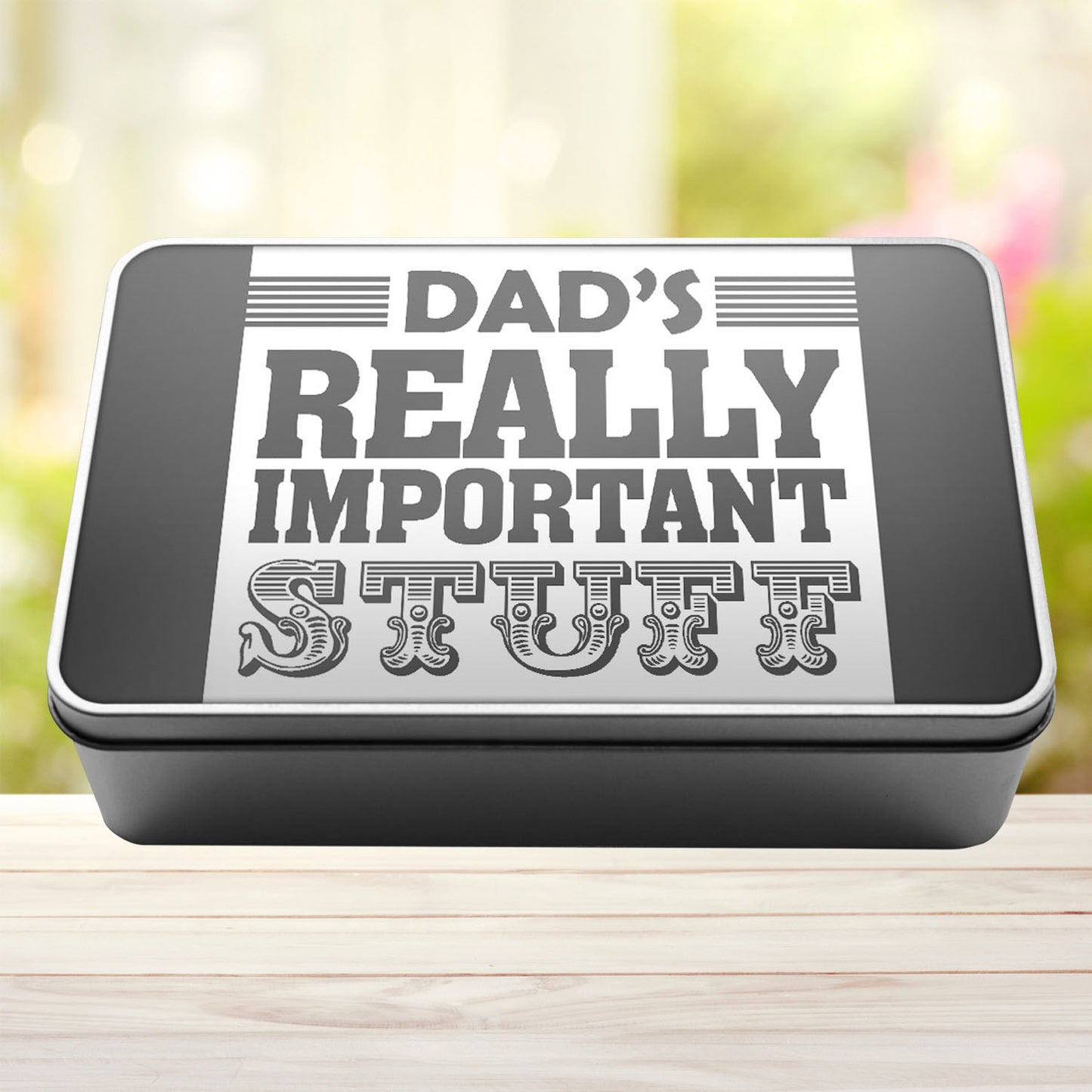 Dad's Really Important Stuff Storage Tin - 10 Colours