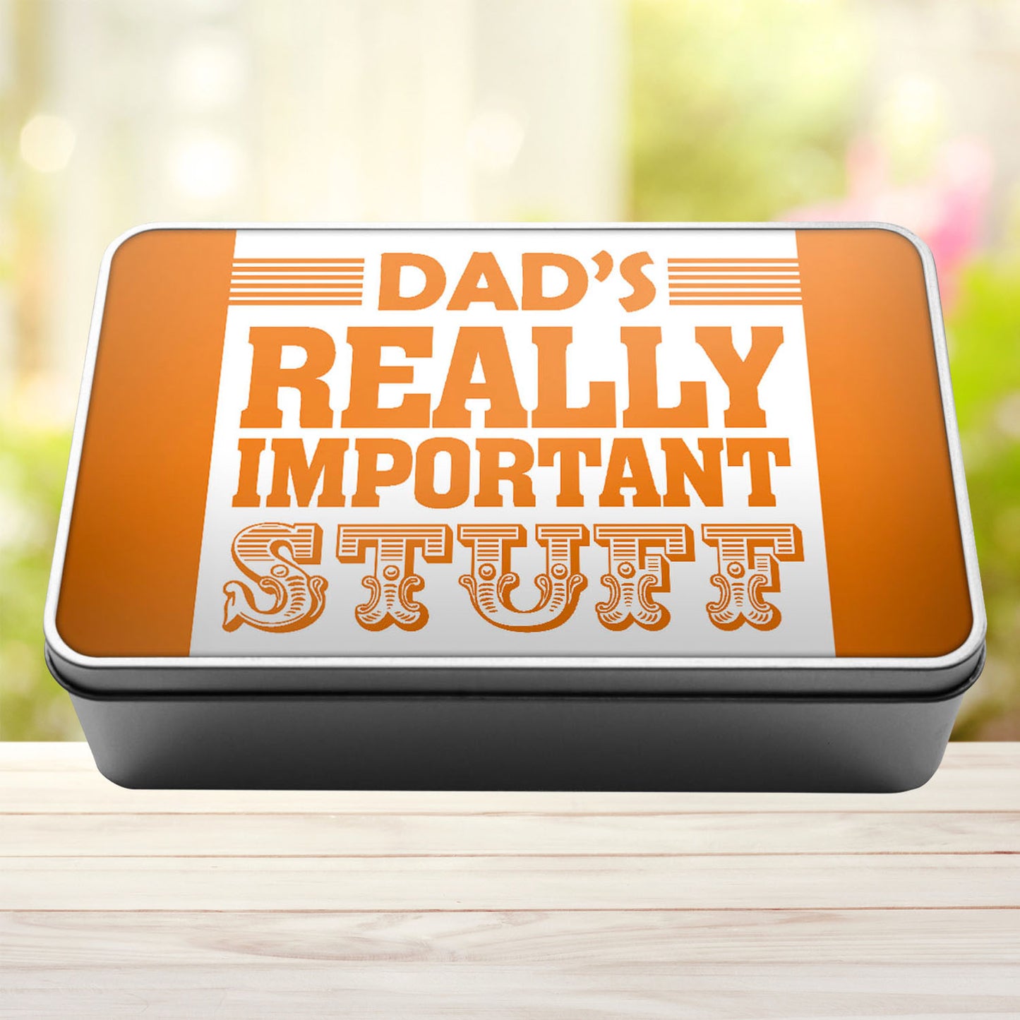 Dad's Really Important Stuff Storage Tin - 10 Colours