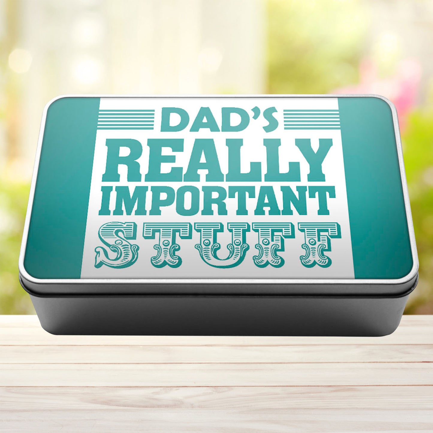 Dad's Really Important Stuff Storage Tin - 10 Colours