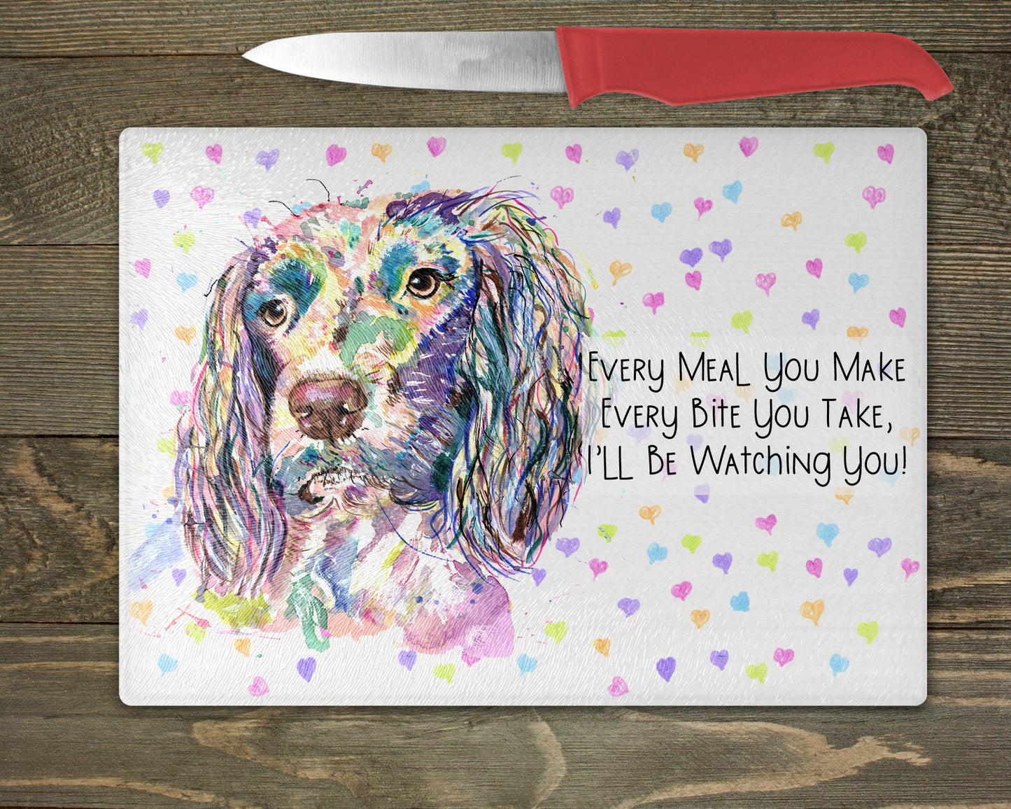 Cocker Spaniel Chopping Board – 5 Backgrounds To Choose From