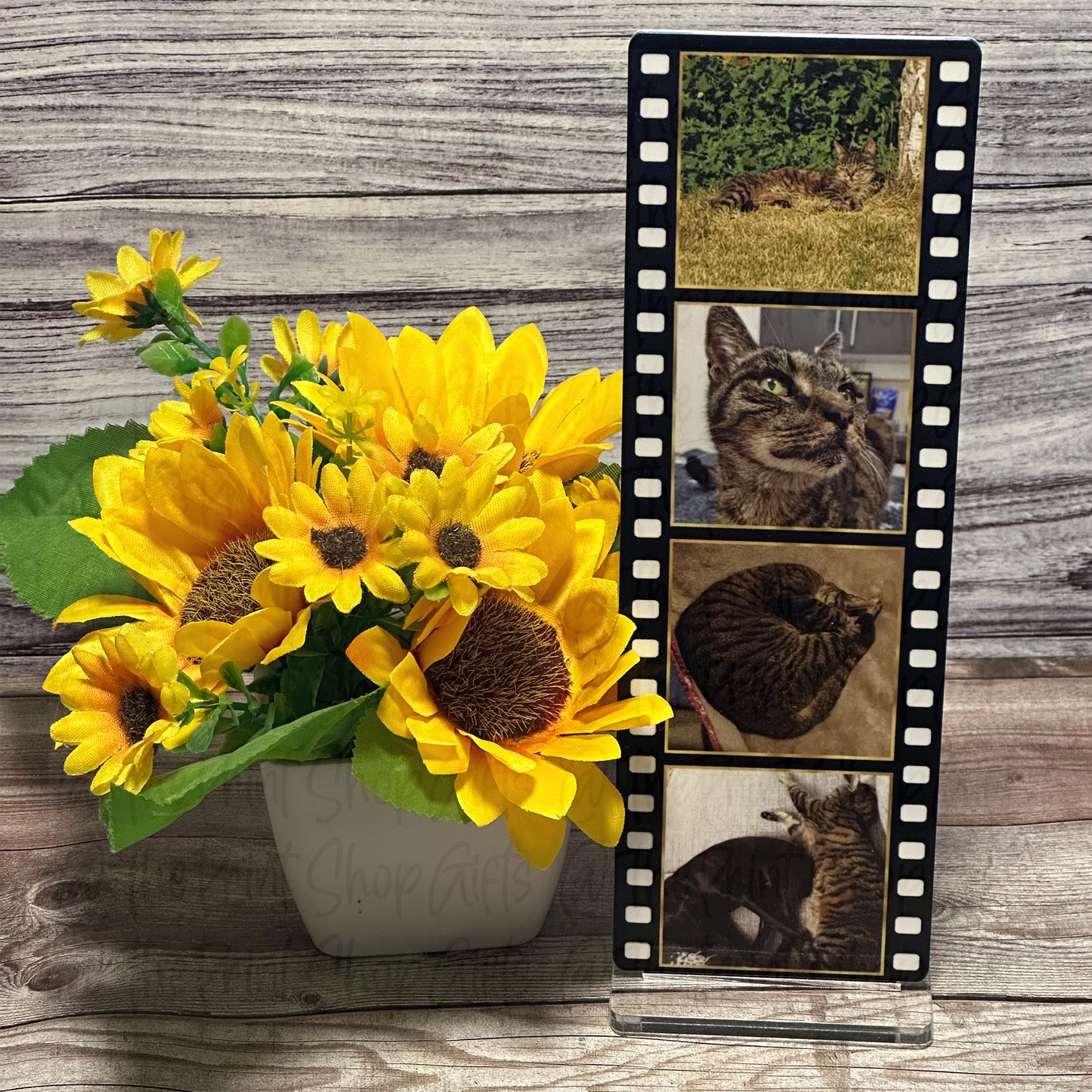 Personalised Polaroid Film Reel Freestanding Acrylic Photo Plaque