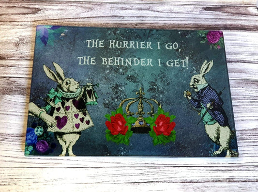 Alice In Wonderland White Rabbit Chopping Board